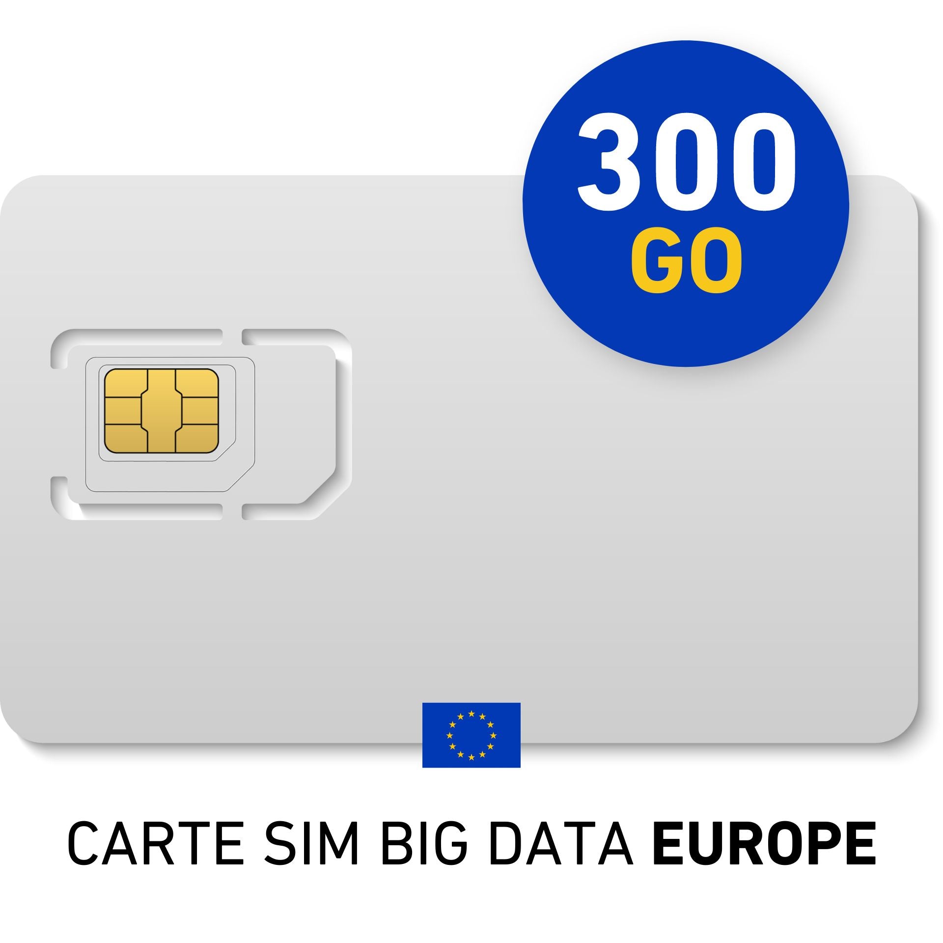 eSIM ou CARTE SIM BIG DATA Europe 300Go