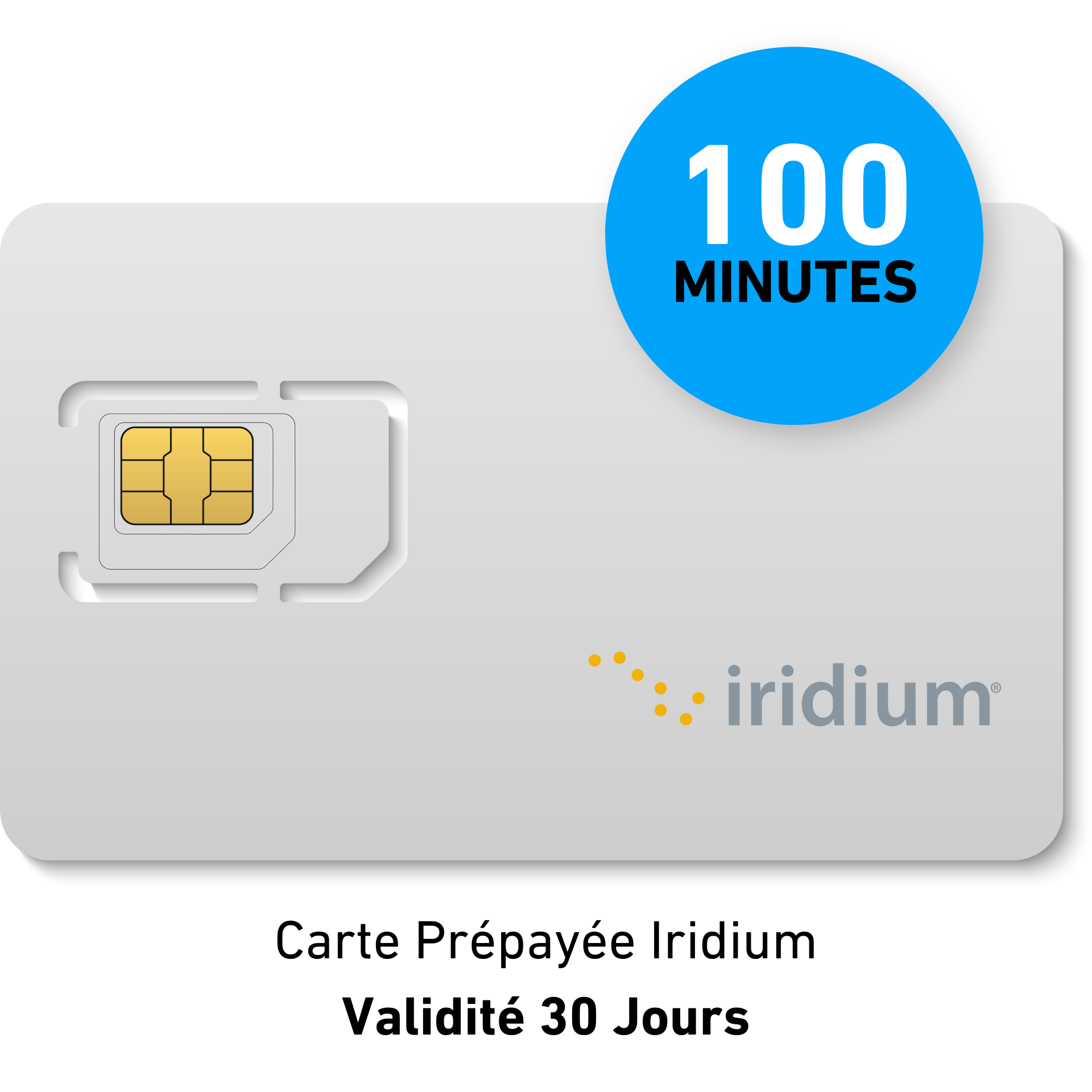 Carte Prépayée IRIDIUM - 100 min - 30 jours