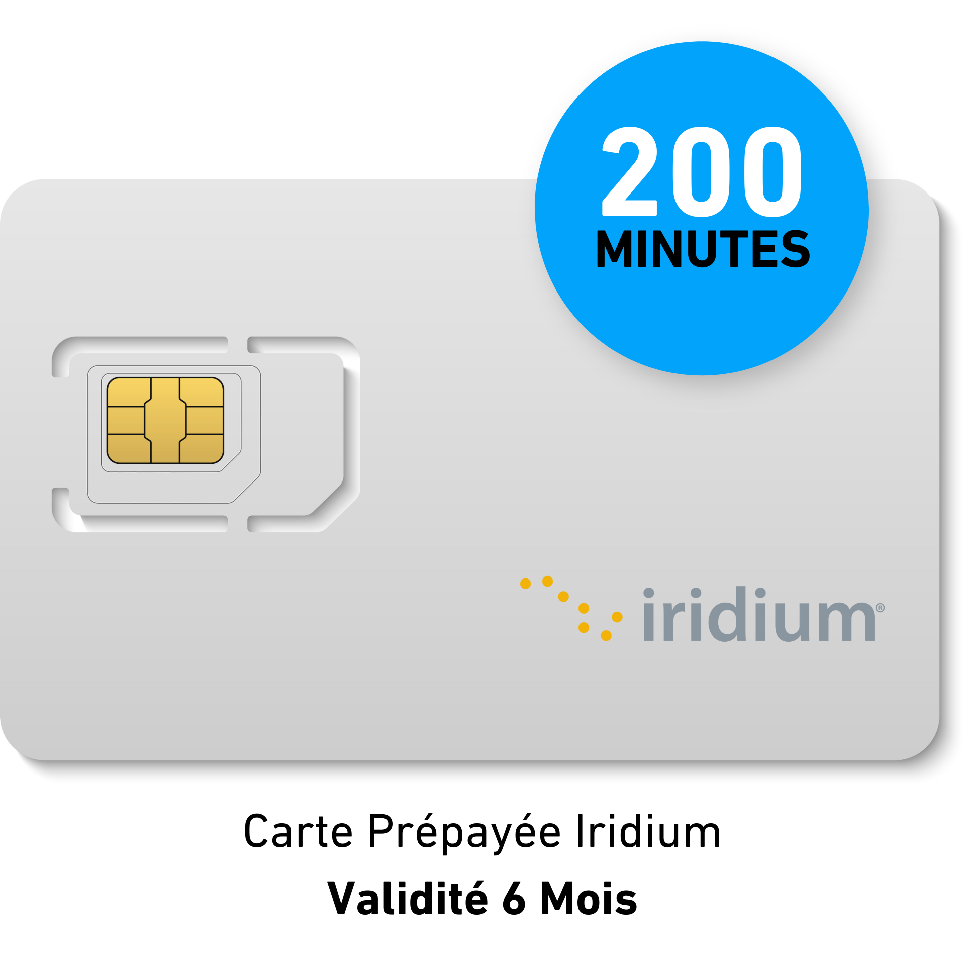 Carte Prépayée IRIDIUM - 200 min - 6 MOIS