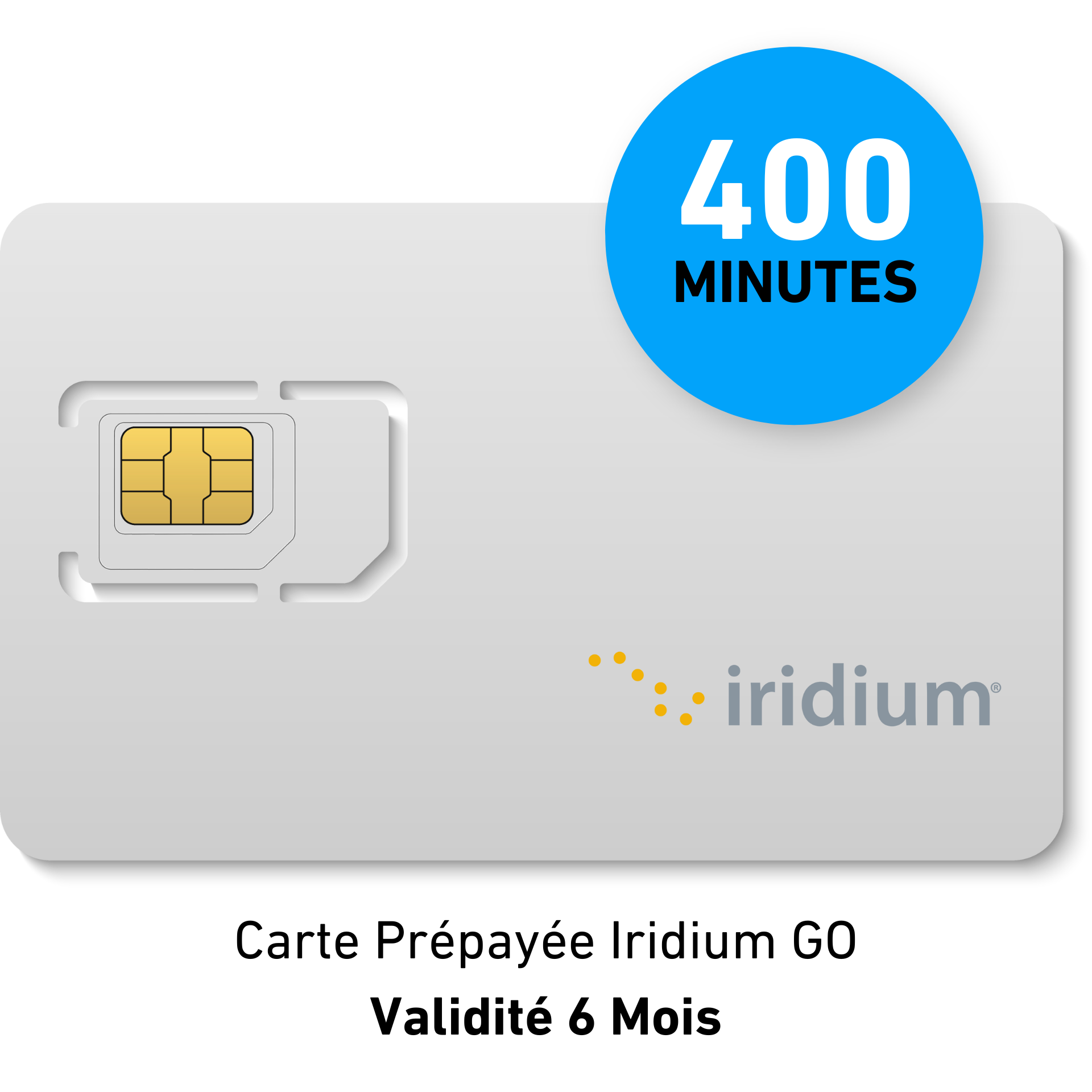 Carte SIM IRIDIUM GO Prépayée - 400 min DATA - 6 MOIS