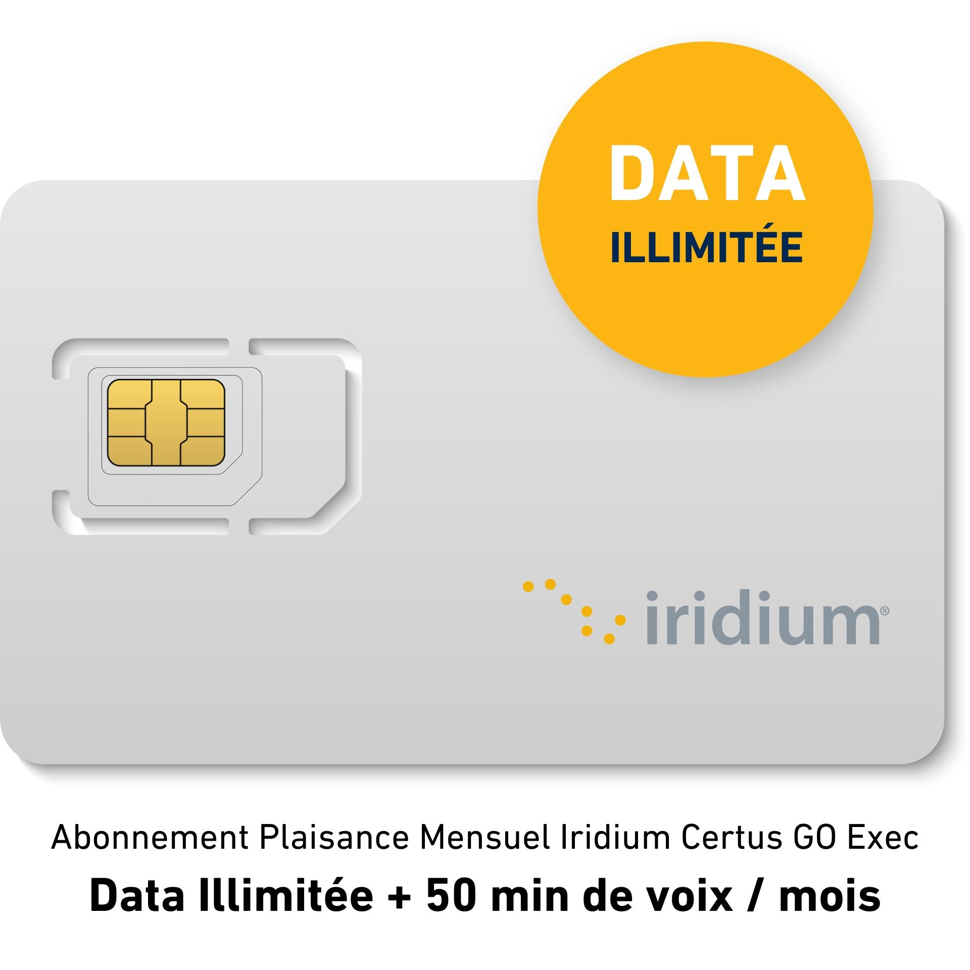 Abonnement Plaisance Mensuel Iridium Certus GO Exec - Data Illimitée + 50 min de voix/mois