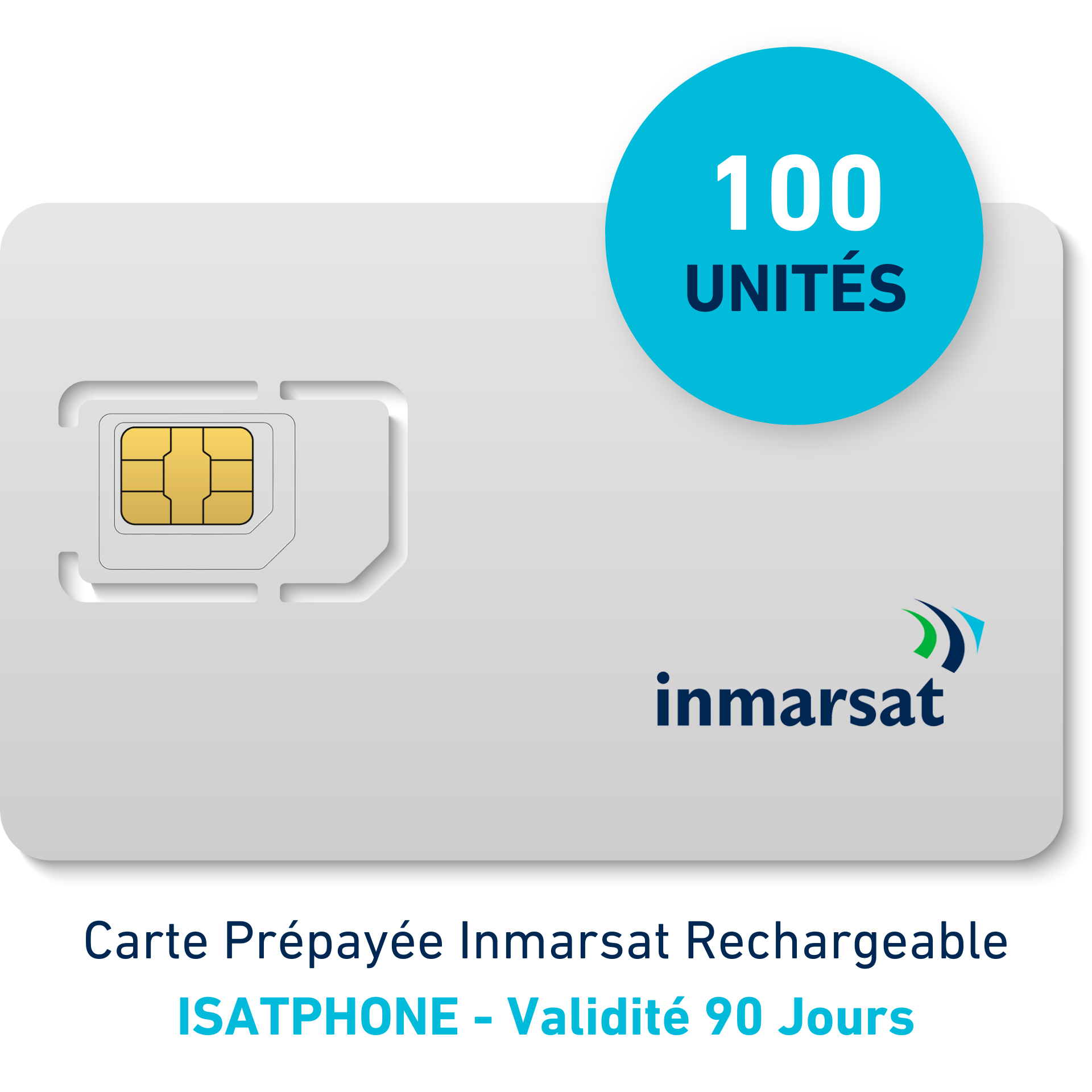 Carte Prépayée INMARSAT Rechargeable ISATPHONE - 100 UNITES - 90 jours