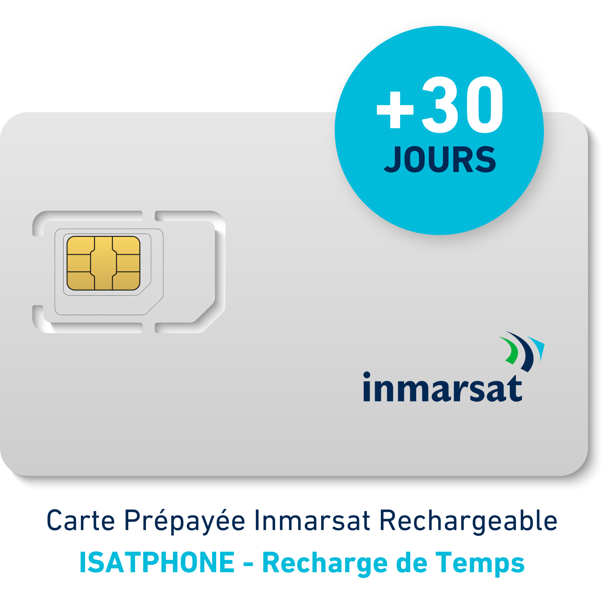 RECHARGE TEMPS 30 JOURS pour Carte Prépayée ACTIVE INMARSAT ISATPHONE